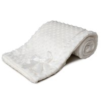 FBP242-W: White Bubble Sherpa Wrap w/Bow